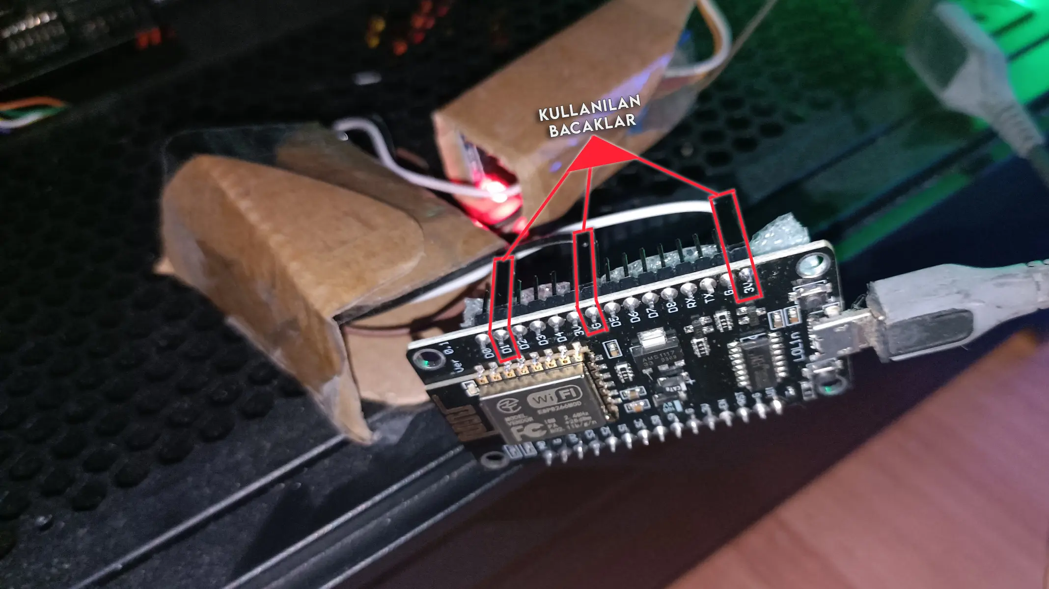 NodeMCU Kart Alt Görünümü